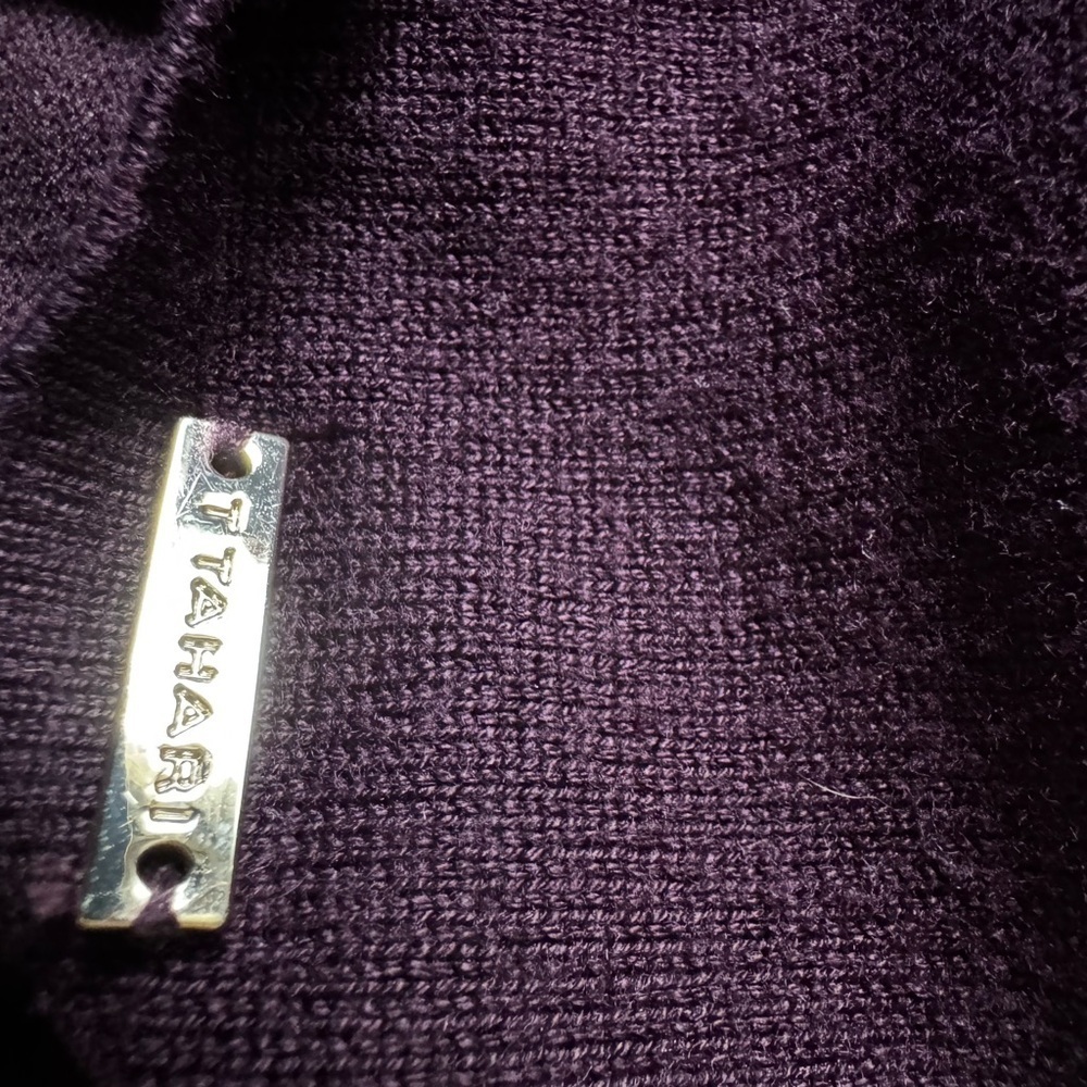 Tahari Long Sleeve Top in Deep Plum Purple 2X - Picture 4 of 6